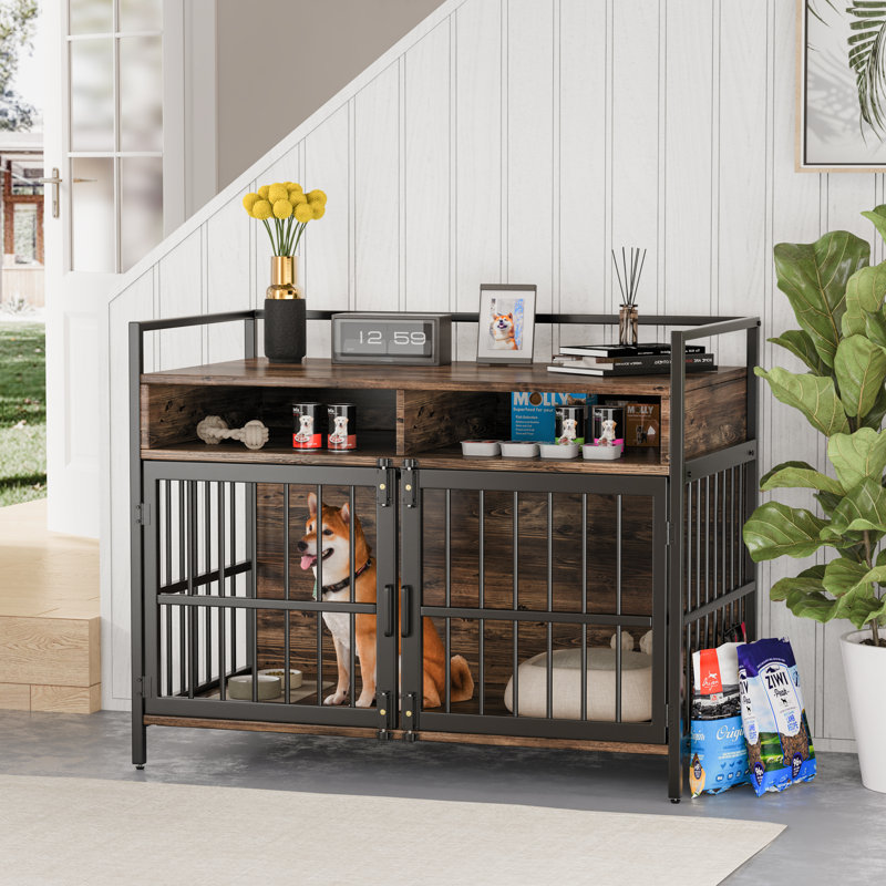 Archie Oscar Furniture Style Pet Crate Side Table Wooden Heavy Duty Dog Crate Dog House Interior Decorative Pet Crate End Table Heavy Duty Dog Crate For Medium And Small Dogs